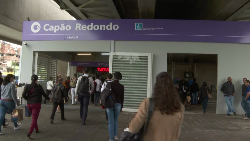 Novos acessos da estação Capão Redondo foram entregues nesta terça-feira (22) — Foto: Reprodução/TV Globo