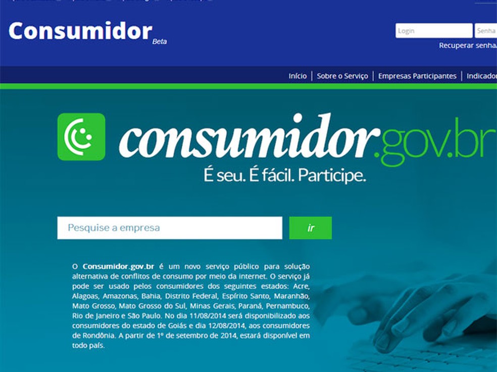Consumidores poderão renegociar dívidas pela plataforma 'Portal do Consumidor'  — Foto: Imagens/Internet