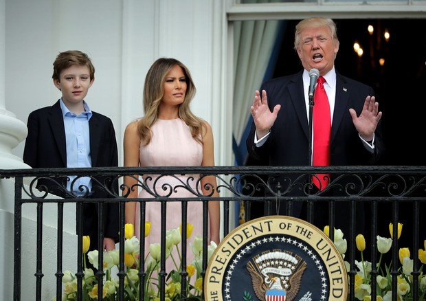 Barron, Melania e Donald Trump (Foto: Getty Images)