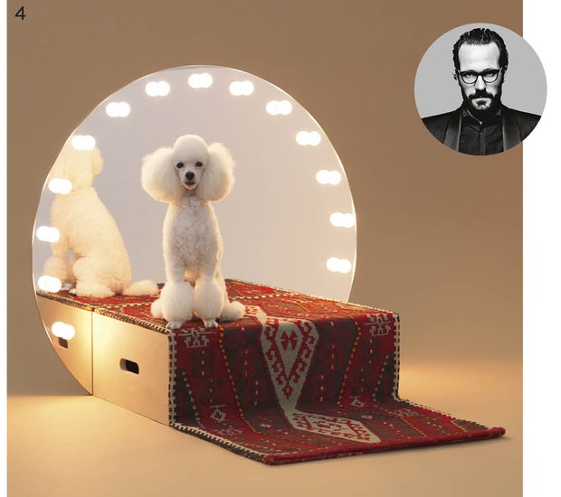 As diversas possibilidades de tosa fizeram com que o designer alemão Konstantin Grcic criasse uma espécie de palco para os poodles, com direito a iluminação típica de camarim (Foto: Hiroshi Yoda / Architecture for Dogs / Divulgação)