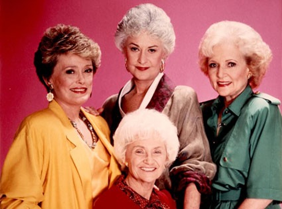Beatrice Arthur, Betty White, Estelle Getty e Rue McClanahan em "The Golden Girls - As Super Gatas" — Foto: Touchstone Television/Divulgação