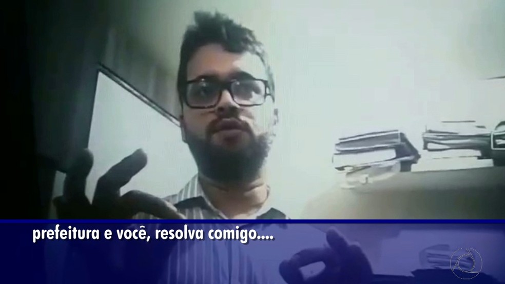 Berg Lima foi gravado em um segundo vídeo entregue ao Ministério Público em outra suposta extorsão — Foto: Reprodução/TV Cabo Branco