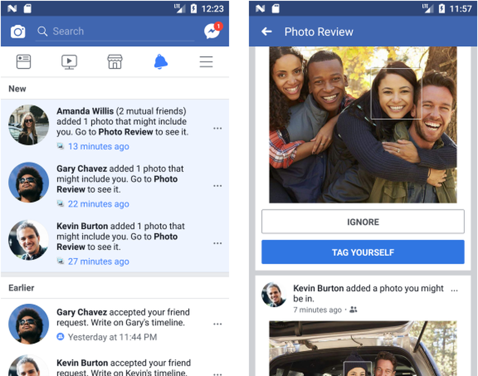 Usuários do Facebook recebem notificação quando forem identificados em fotos (Foto: Reprodução/Facebook)