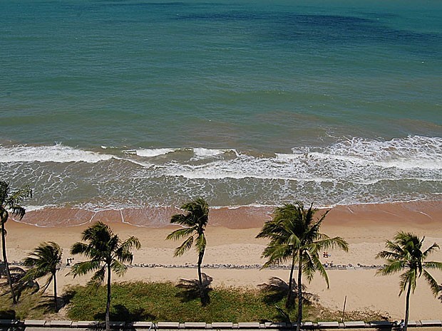 Praia de Boa Viagem, no Recife (Foto: Luna Markman / G1)