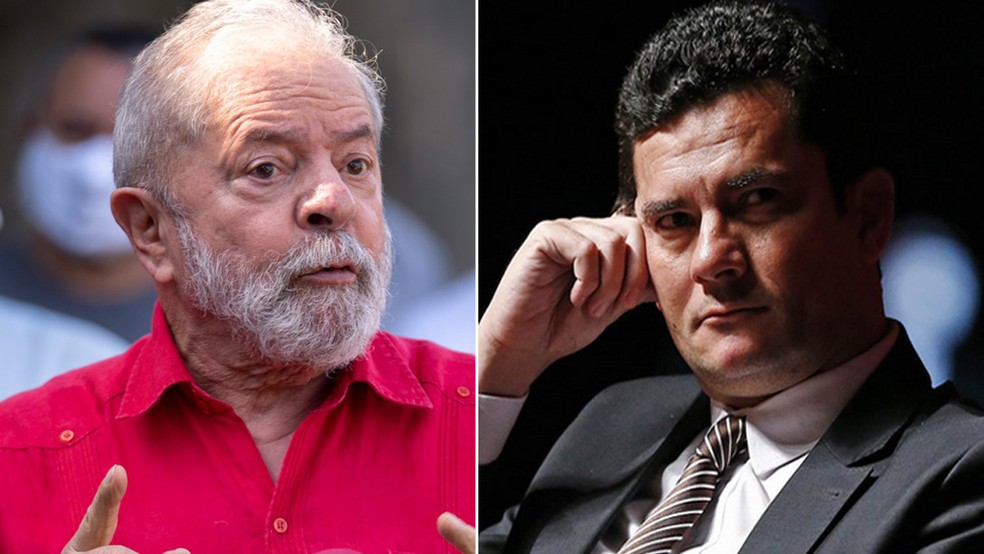O presidente Luiz Inácio Lula da Silva (PT) e o senador Sergio Moro (União Brasil-PR), em montagem — Foto: Reuters