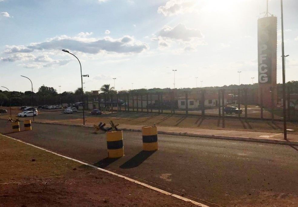 Presídio federal de Campo Grande recebeu no dia 12 de outubro, Jamil Name e outros três suspeitos de chefiarem a milícia do jogo do bicho em MS — Foto: Graciela Andrade/TV Morena
