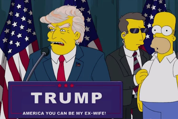 Homer Simpsons e Donald Trump em 'Os Simpsons' (Foto: Reprodução)