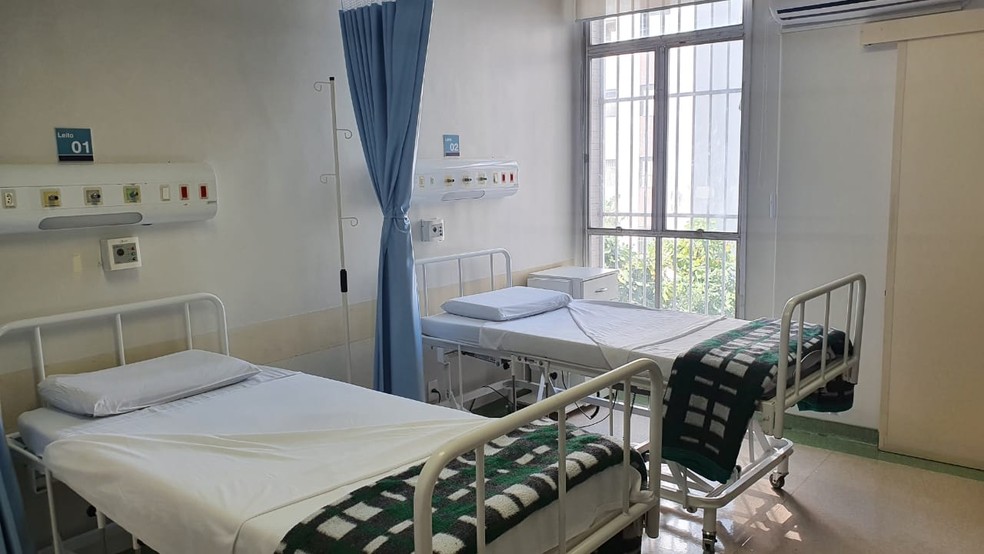 Leito do Hospital da Bela Vista, no Centro de São Paulo. — Foto: Marina Pinhoni/G1