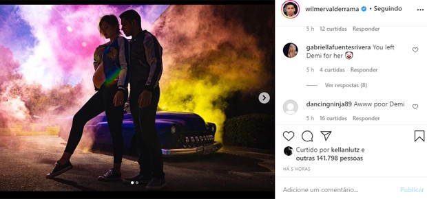 Fãs citam Demi Lovato depois que o ex-namorado Wilmer Valderrama anuncia que será pai (Foto: Reprodução/Instagram)