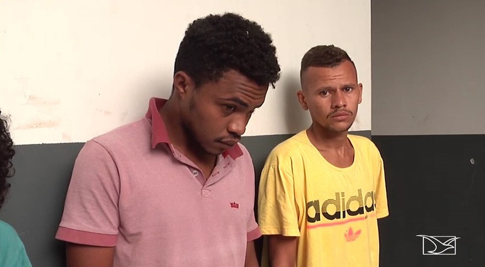 Anderson e Edmauro foram presos por posse de veÃ­culo com registro de roubo em Caxias  â Foto: ReproduÃ§Ã£o/TV Mirante