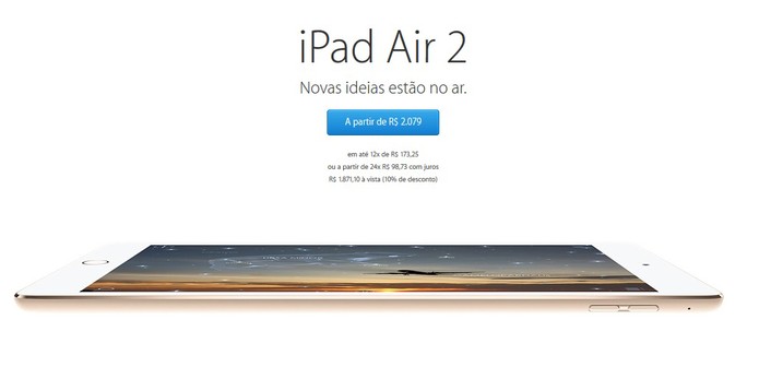 iPad Air 2 e iPad mini 3 começam a ser vendidos no Brasil (Foto: Reprodução/Apple)