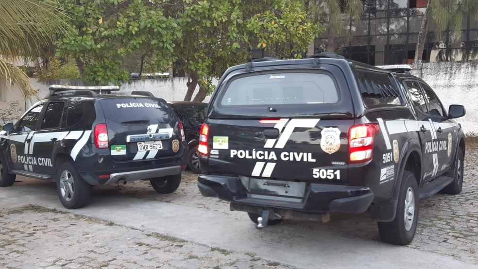 Imagem ilustrativa: viaturas da  Polícia Civil na Central de Flagrantes, em Natal, RN — Foto: Sérgio Henrique Santos/Inter TV Cabugi
