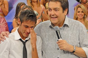 Fausto e Neymar (Foto: Domingão do Faustão / TV Globo)