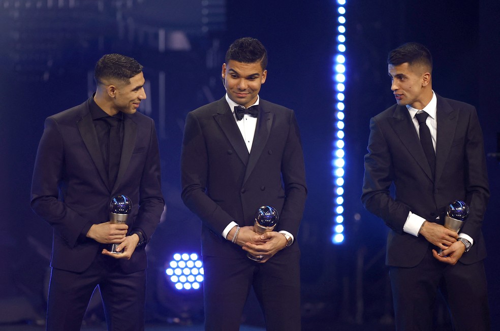 Hakimi, Casemiro e Cancelo foram escolhidos para Seleção. Foto: Reprodução/Reuters