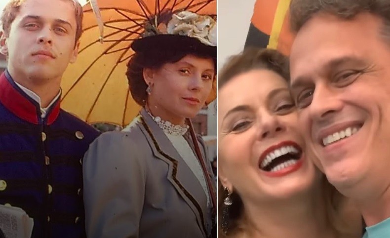 Antes e depois: Guilherme Fontes e Vera Fischer (Foto: TV Globo e Reprodução/Instagram)