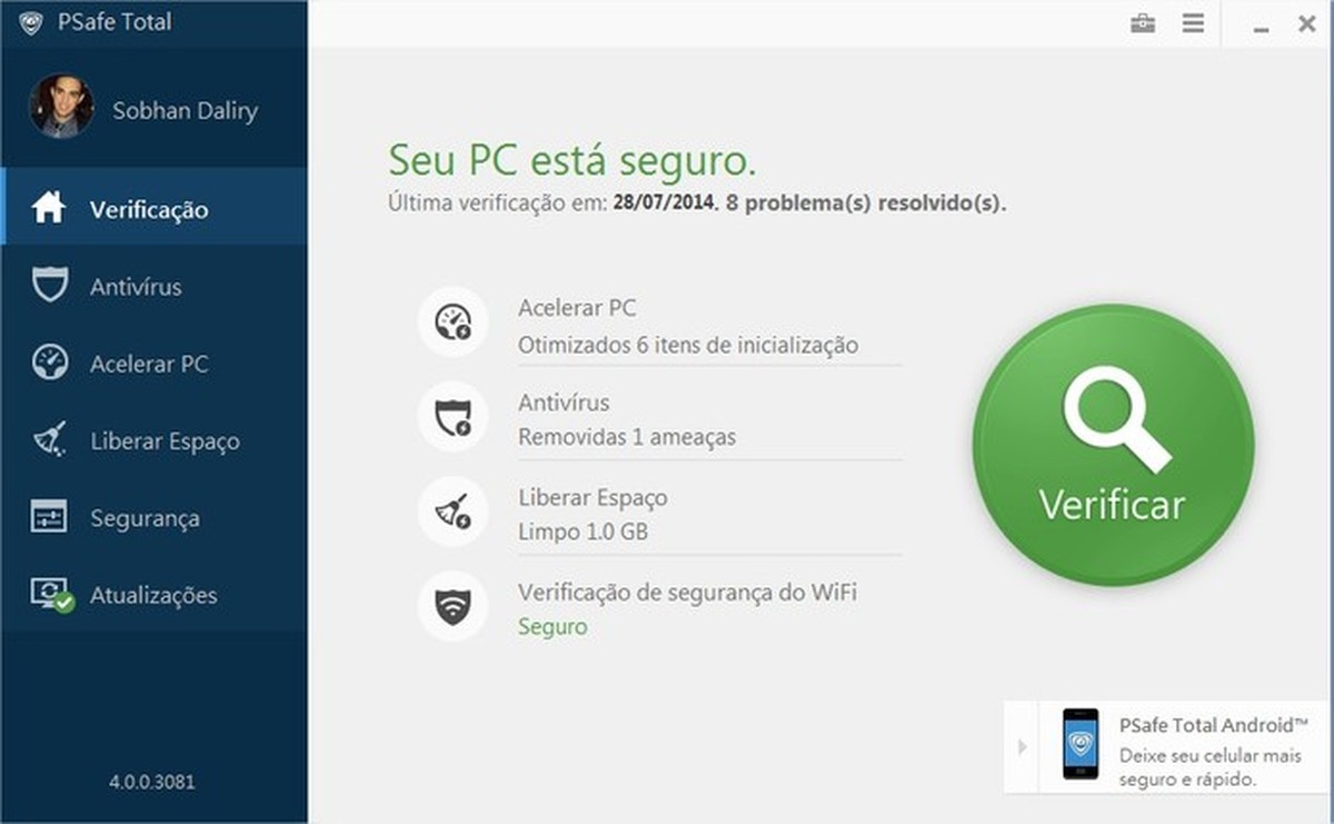 PSafe Total Windows promete acelerar PC e proteger rede Wi-Fi ...