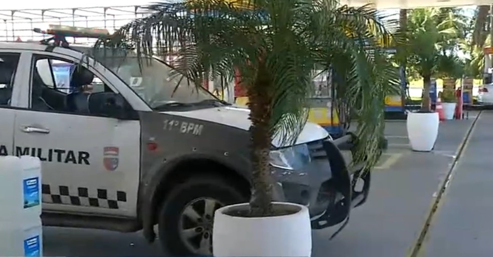 Caso aconteceu em posto de combustíveis na avenida Tomaz Landim na região Norte da cidade — Foto: Reprodução/Inter TV Cabugi