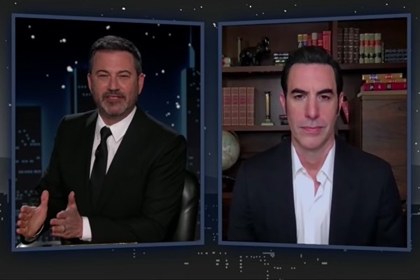 Jimmy Kimmel entrevista Sacha Baron Cohen (Foto: reprodução)