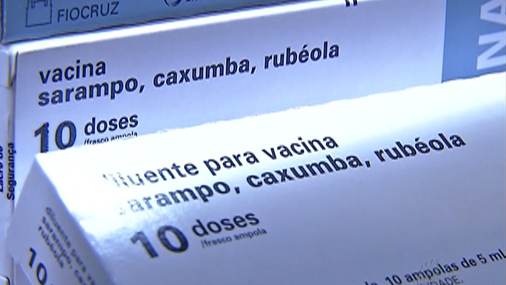 Vacina tríplice viral protege contra o sarampo , caxumba e rubéola — Foto: TV Globo/ Reprodução