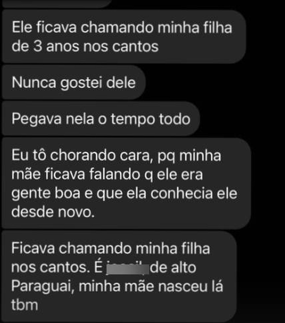 Um dos relatos de uma seguidora do tatuador nas redes sociais — Foto: Reprodução/Instagram