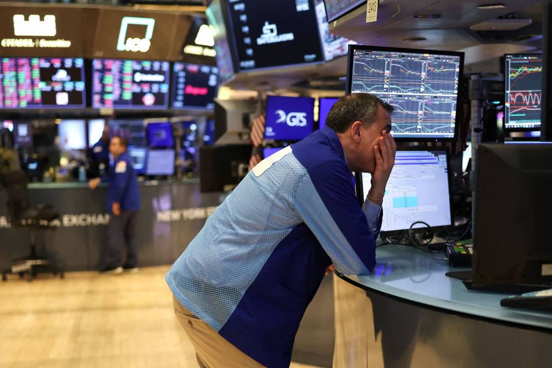 Operador na bolsa de Nova York (NYSE) 