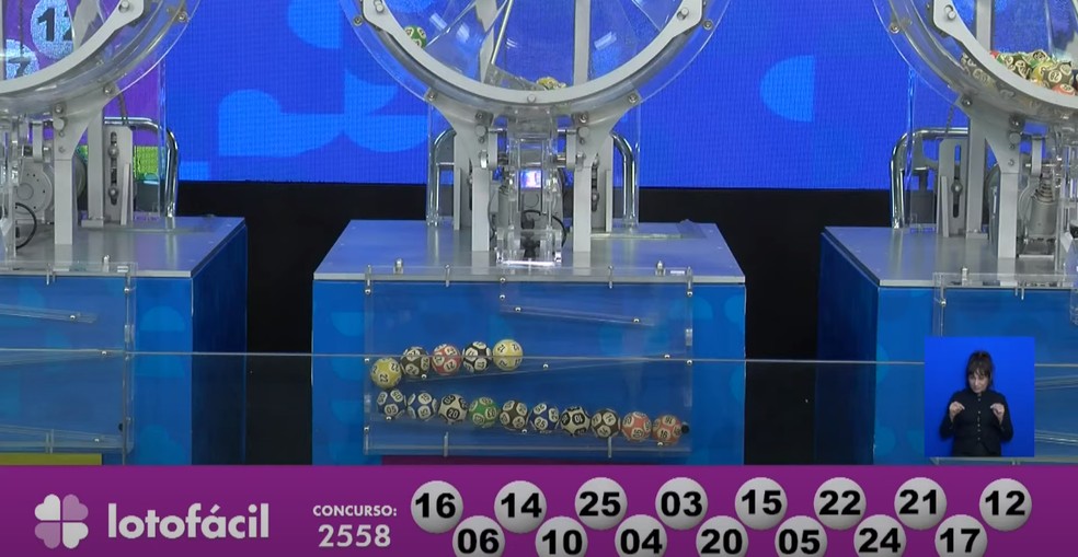 Lotofácil, concurso 2558 — Foto: Reprodução/Caixa