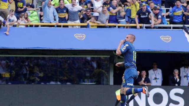 Benedetto celebra seu gol: atacante voltou a sair do banco para ser decisivo