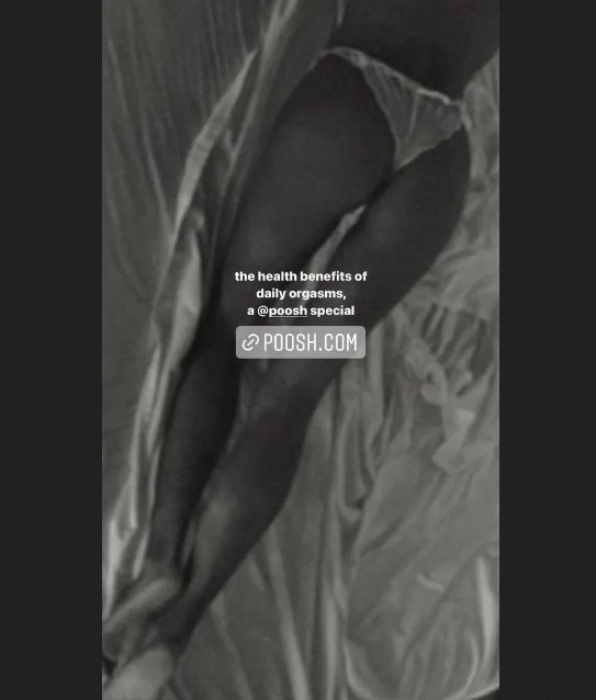 A dica de orgasmos diários sugerida pela socialite Kourtney Kardashian (Foto: Instagram)