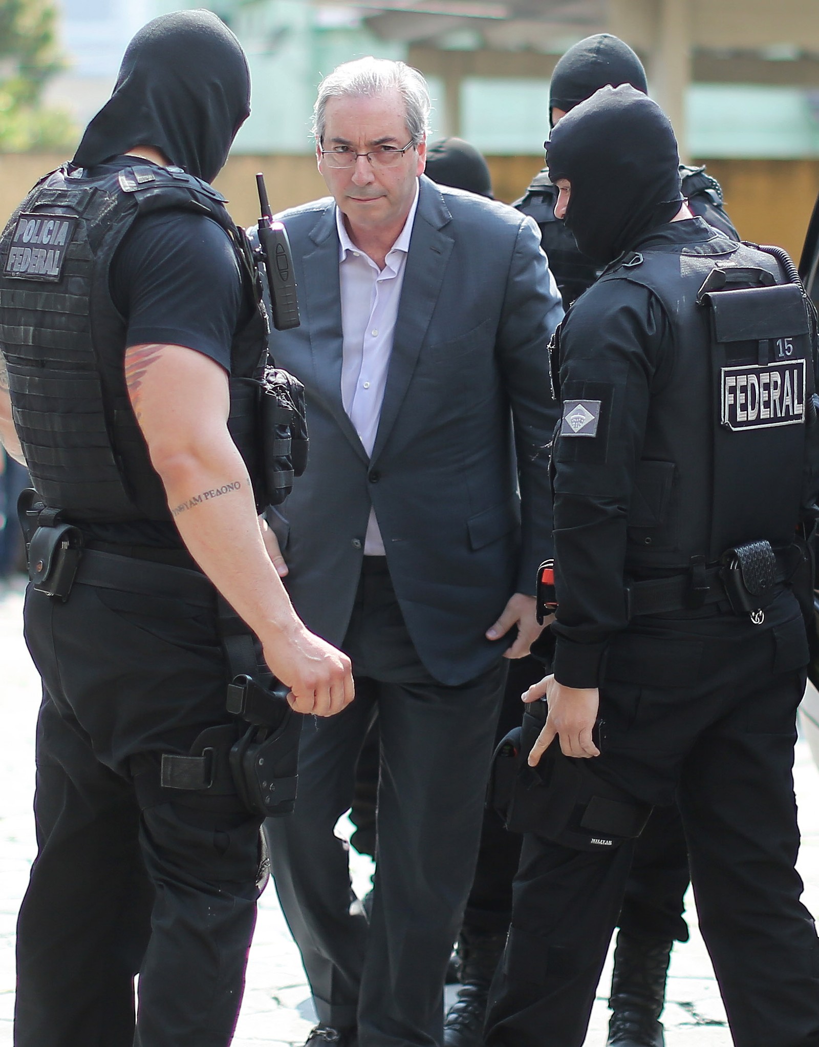 Eduardo Cunha é preso preventivamente em outubro de 2016 — Foto: AFP