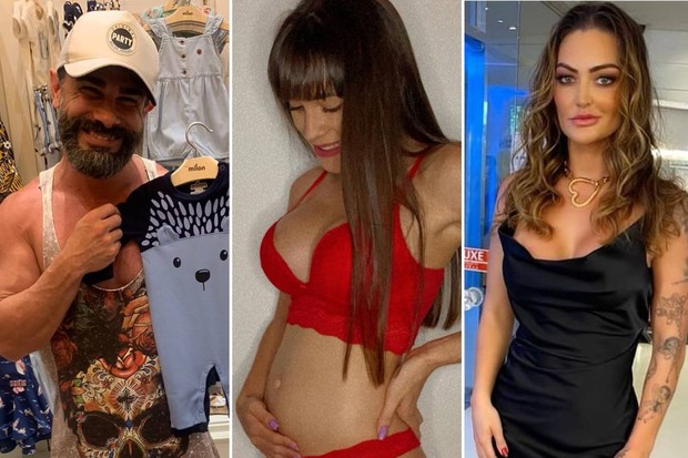 Jorge Sousa e a atual namorada, Dayana Oliveira, grávida; ele já tem um filho com ex-mulher, Laura Keller (Foto: Reprodução/Instagram)