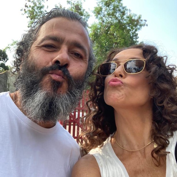 Marcos Palmeira e Giovanna Gold em reencontro em 2022 (Foto: Reprodução/Arquivo pessoal)
