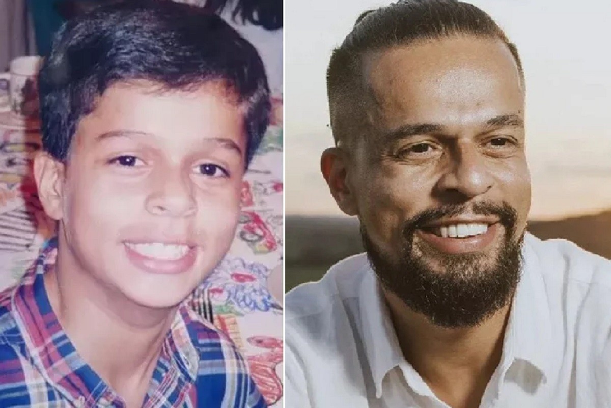 Antes e depois: Pierre Bittencourt, como o chiquitito Mosca, e em foto atual (Foto: Reprodução/Instagram e Thiago Fontana)