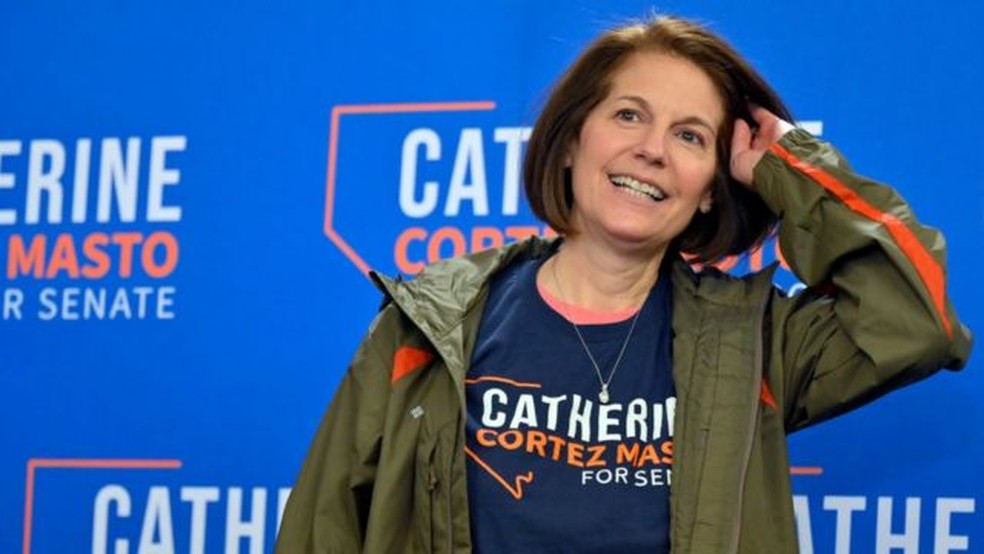 A senadora Catherine Cortez Masto, de 58 anos, é conhecida por seu perfil discreto no trabalho — Foto: GETTY IMAGES/via BBC