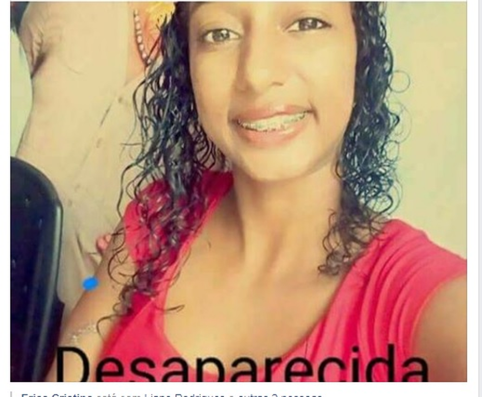 Débora estava desaparecida e parentes postaram mensagens na tentativa de encontrá-la (Foto: Facebook/ Reprodução)