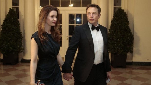 BBC: Elon Musk e sua ex-mulher Talulah Riley na Casa Branca em 2014 (Foto: Getty via BBC Brasil)