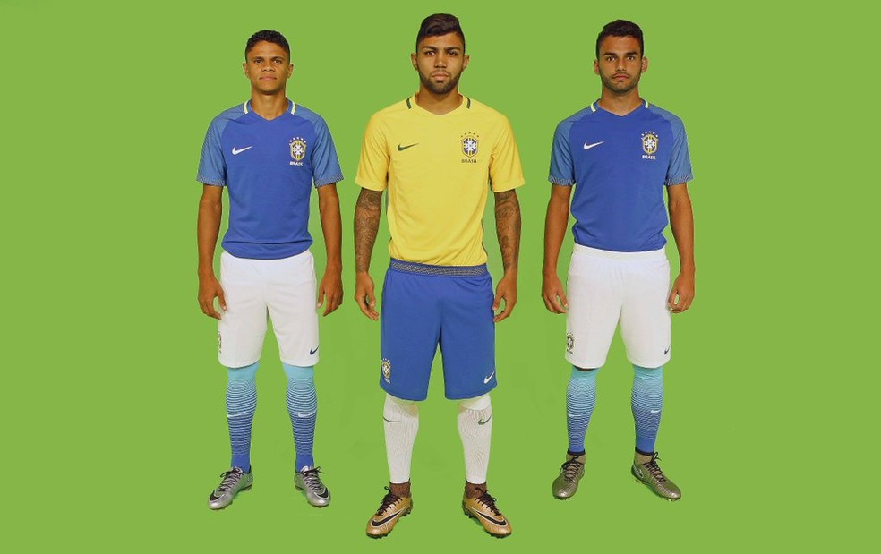Assim foi o lançamento do uniforme atual da seleção brasileira (Foto: CBF)