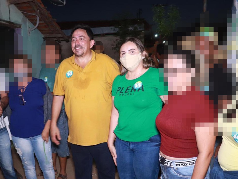 Prefeito Walter Ribeiro Alencar, de Agricolândia, e a esposa, candidata a prefeita de Lagoinha do Piauí, Kelly Alencar, é preso suspeito de crime eleitoral  — Foto: Reprodução/Redes sociais