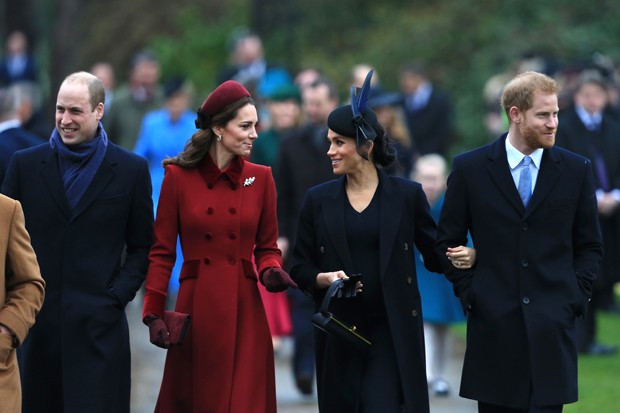 Príncipe William, Kate Middleton, Meghan Markle e Príncipe Harry (Foto: Getty Images)
