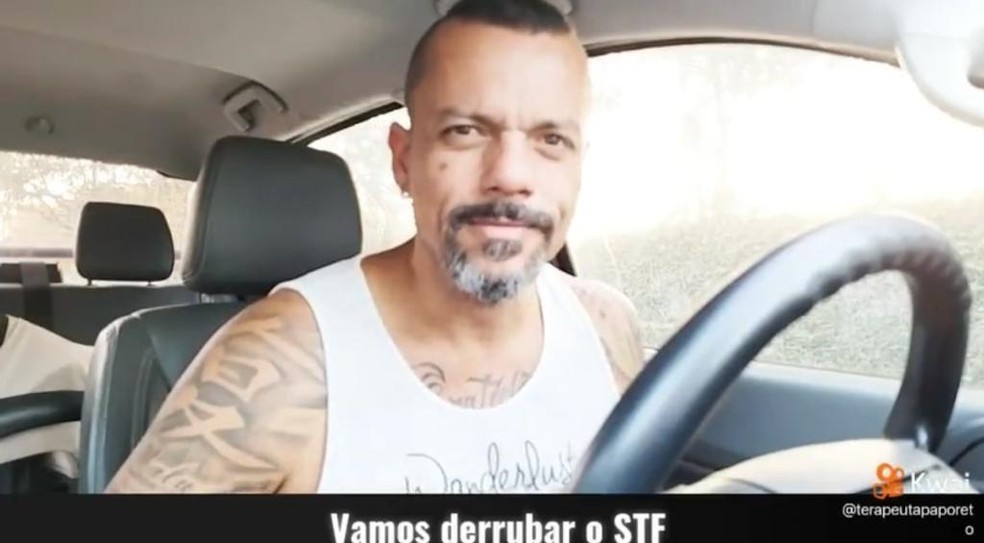 Ivan Pinto foi preso apÃ³s fazer ameaÃ§as a ministros do STF â Foto: ReproduÃ§Ã£o