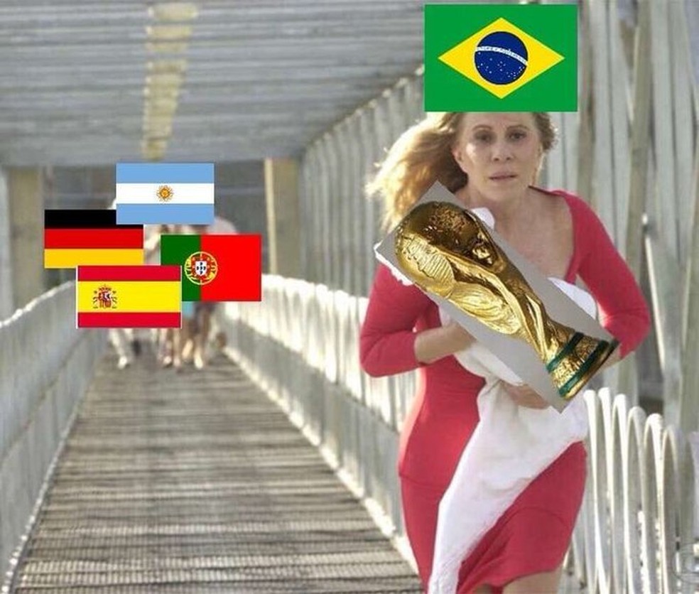 Meme do jogo do Brasil com Nazareth — Foto: Reprodução/Twitter