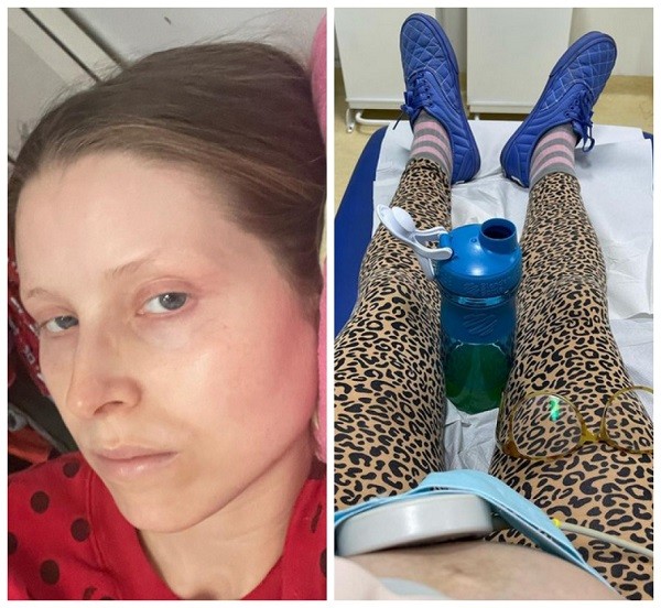 A atriz inglesa Jessie Cave revelou ter pego COVID-19 e lamentou seu estado de saúde no hospital em que está internada (Foto: Instagram)