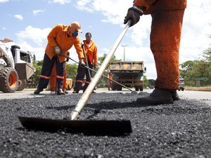 Tapa-buraco; asfalto (Foto: Divulgação/ Prefeitura de São Paulo)
