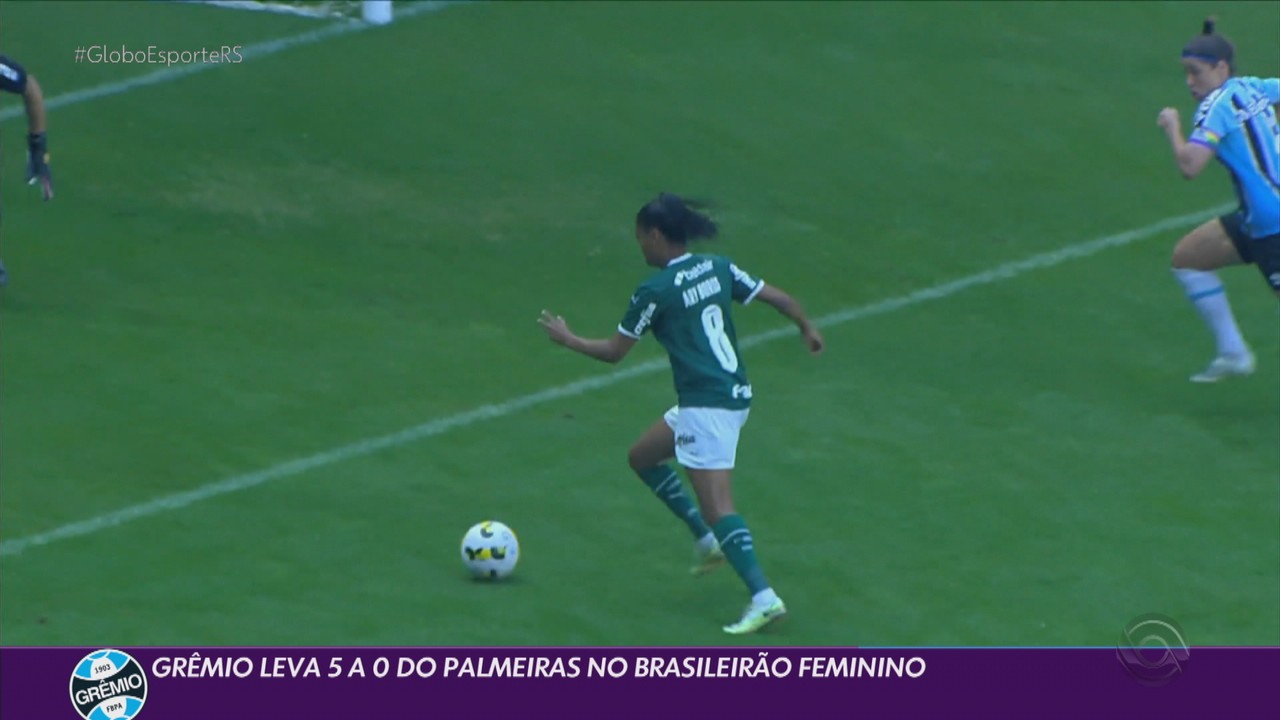 Grêmio leva 5 a 0 do Palmeiras no Brasileirão feminino