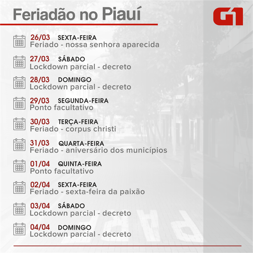 'Feriadão' no Piauí — Foto: G1 PI