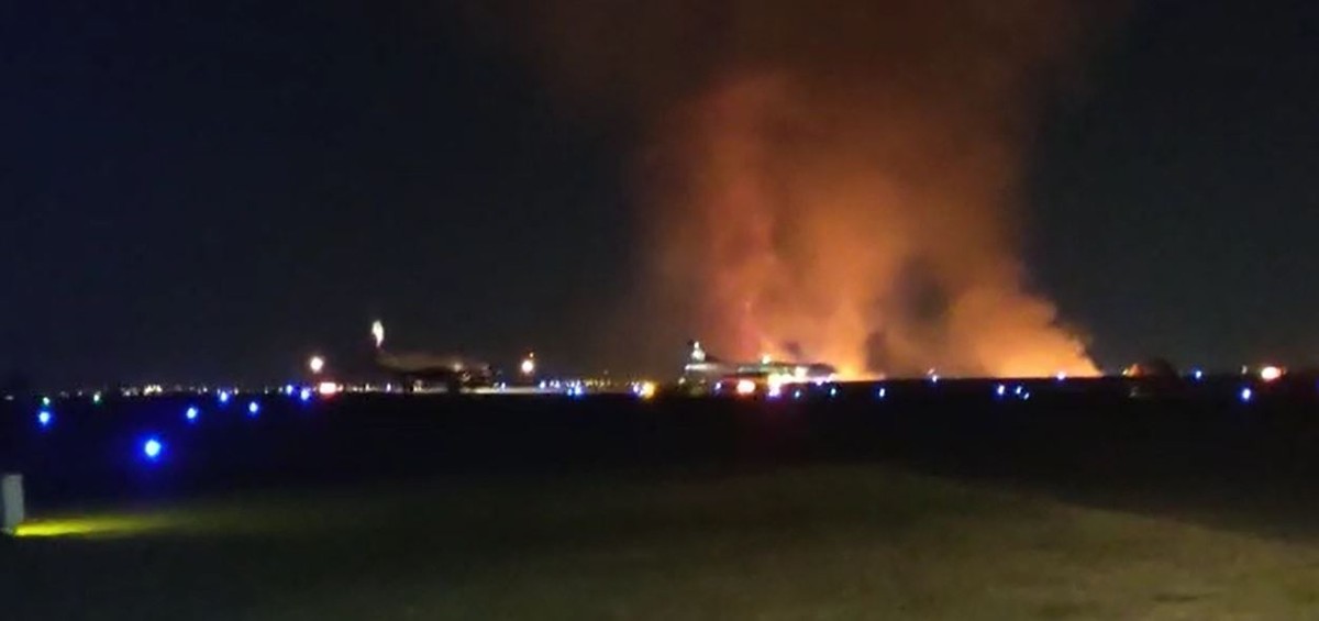 Queda de balão provoca incêndio em área do Aeroporto de Viracopos, em Campinas - Vimarsana News