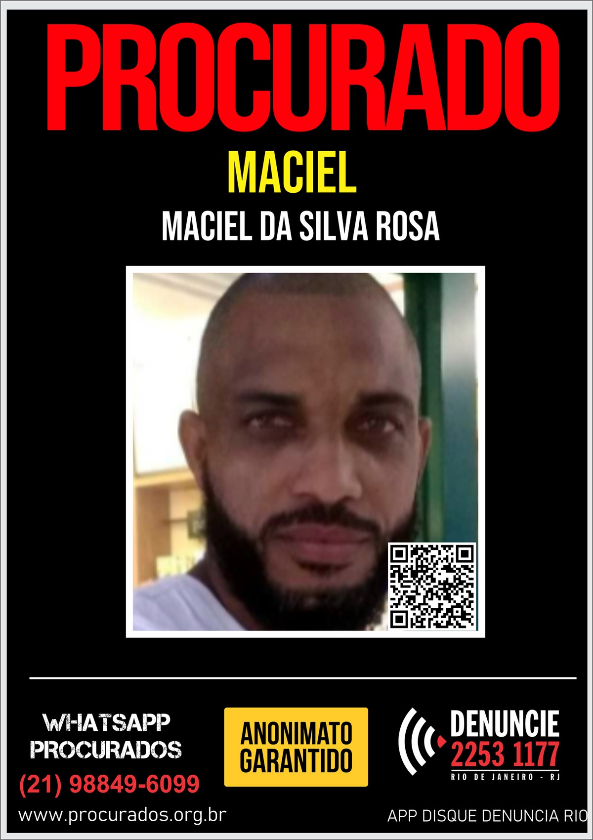 Portal dos Procurados divulga cartaz para encontrar homem suspeito de tentar matar ex-namorada em Campos, no RJ - Vimarsana News