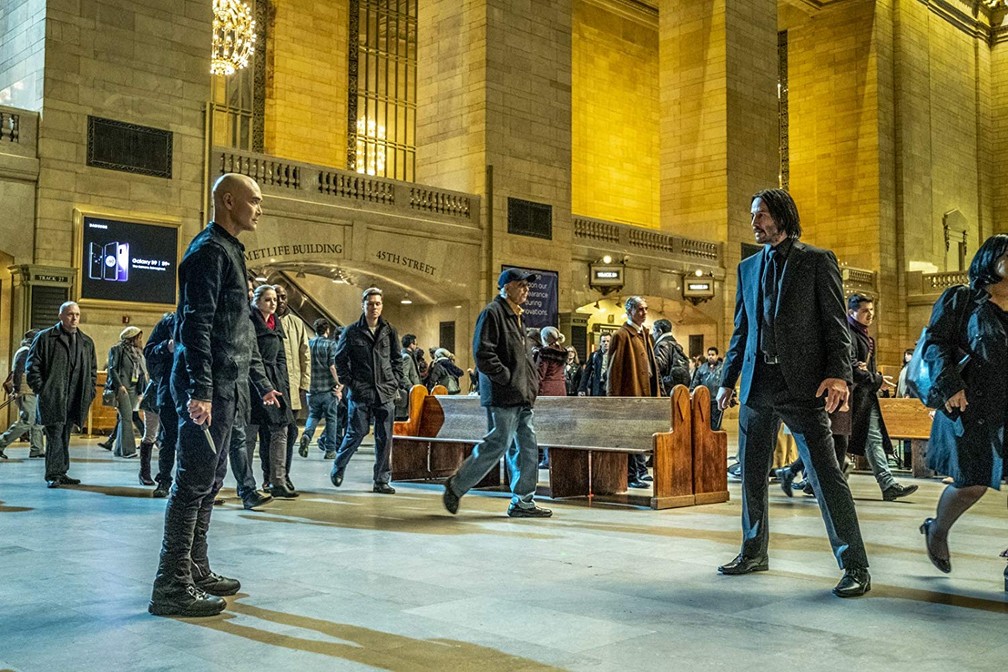 Keanu Reeves e Mark Dacascos em cena de 'John Wick 3: Parabellum' — Foto: Divulgação