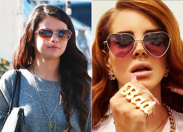 Selena Gomez e Lana Del Rey também usam o óculos (Foto: Arquivo QUEM e Reprodução)