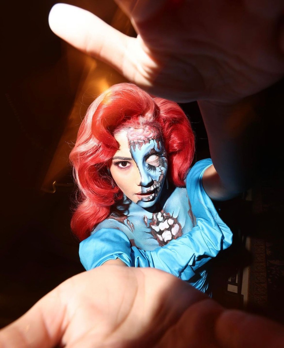 Thaynara OG de zumbi para o Halloween — Foto: Reprodução/Instagram