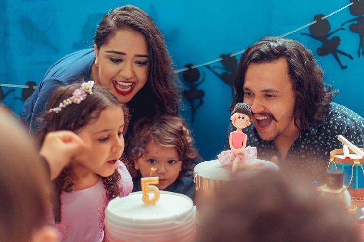 Ludymilla e Rafael com os filhos Ágata e Zyah (Foto: Arquivo pessoal)